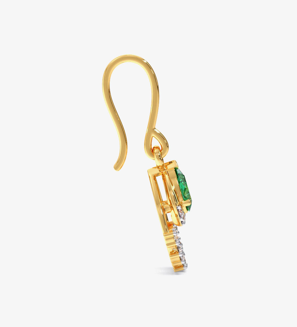 Verdant Splendour Diamond Dangle Earrings