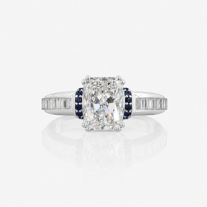 The Emerald Trinity – 0.51 Ct Three-Stone Diamond Ring