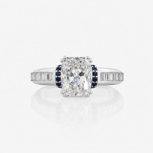 The Emerald Trinity – 0.51 Ct Three-Stone Diamond Ring