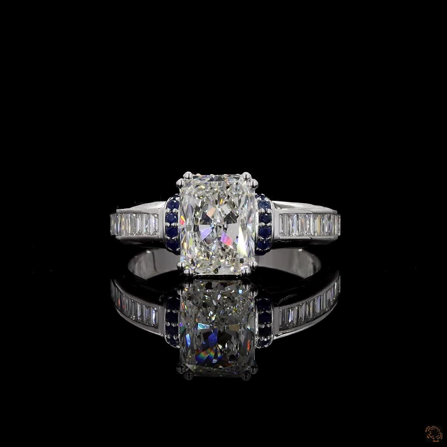 The Emerald Trinity – 0.51 Ct Three-Stone Diamond Ring